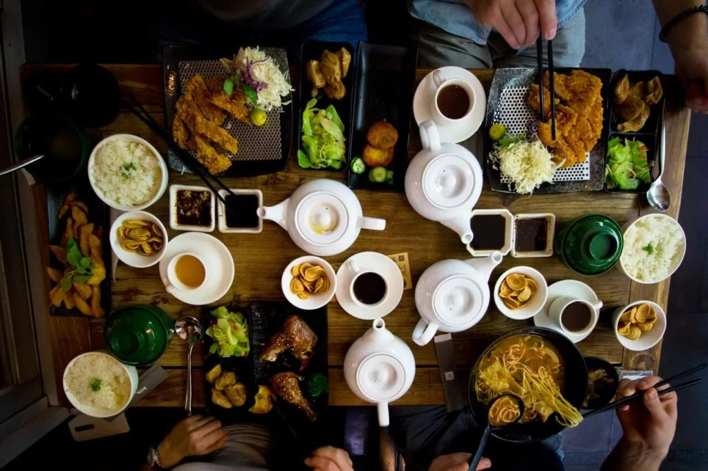 Food feast on the table