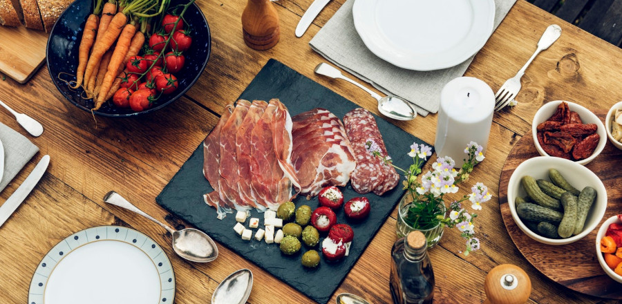 Healthy food on a table