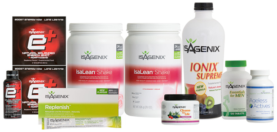 Various Isagenix products