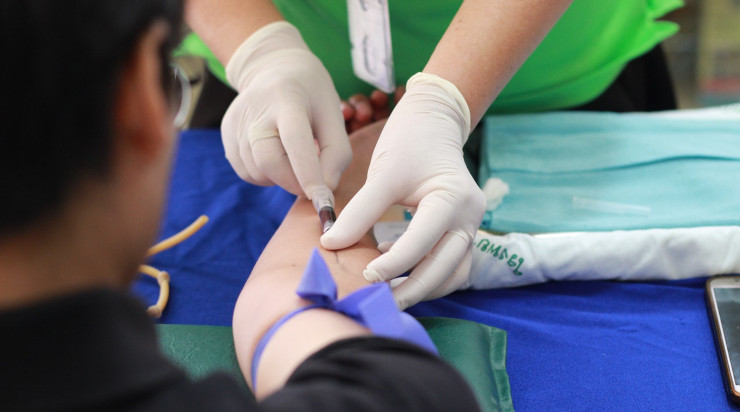 Drawing blood for laboratory tests