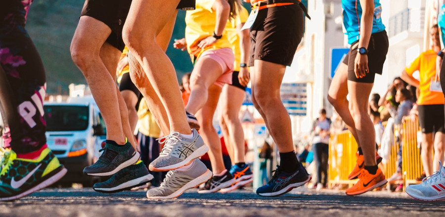 People running for exercise