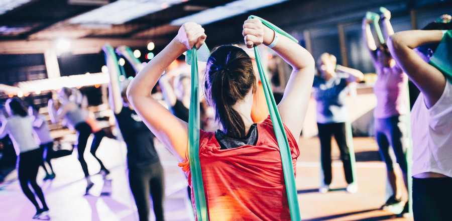 People working out at a gym