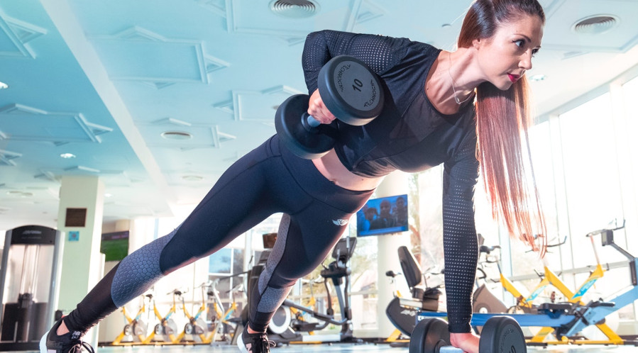 Woman doing workouts