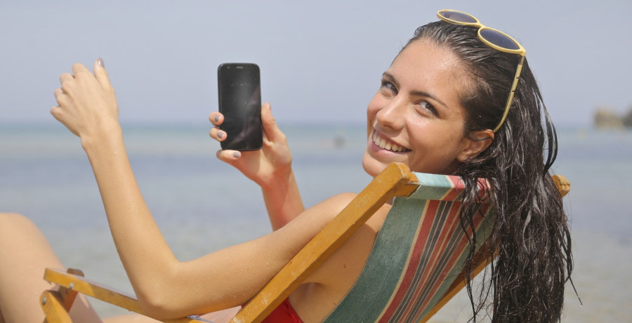 Woman enjoying summer